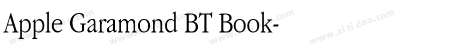Apple Garamond BT Book字体转换